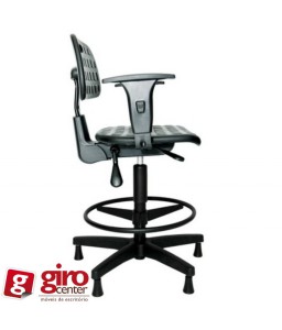 Cadeira Secretária Caixa Industrial Ergonômica P.U com Braço Cadeira Secretária Caixa Industrial Ergonômica P.U com Braço