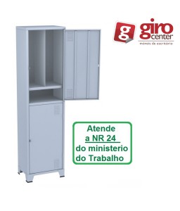 ROUPEIRO DE AÇO INSALUBRE 2 PORTAS NR-24 1400 