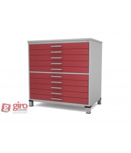 MAPOTECA DE AÇO 10 GAVETAS PANDIN . GIROCENTER