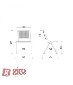 Cadeira Up! Retrô Cinza Cadeira Up! Retrô Cinza