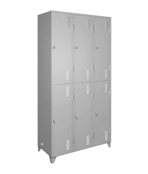 Comprar c/ Oferta - Roupeiro de Aço c/ 6 Portas c/ Pitão p/ Cadeado Chapa 26