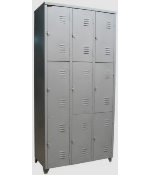 Comprar c/ Oferta - Roupeiro de Aço c/ 9 Portas c/ Pitão p/ Cadeado Chapa 26