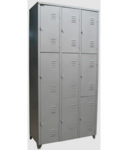 Comprar c/ Oferta - Roupeiro de Aço c/ 9 Portas c/ Pitão p/ Cadeado Chapa 26
