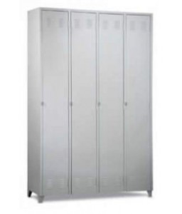 Comprar c/ Oferta - Roupeiro de Aço c/ 4 Portas Inteiriço c/ Pitão Chapa 26