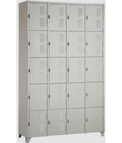 Comprar c/ Oferta - Roupeiro de Aço c/ 20 Portas c/ Pitão p/ Cadeado Chapa 26