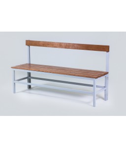 BANCO PARA VESTIÁRIO 4 RIPAS COM SAPATEIRA L-150 COM ENCOSTO BANCO PARA VESTIÁRIO 4 RIPAS COM SAPATEIRA L-150 COM ENCOSTO