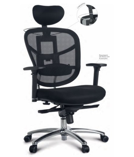 Cadeira Presidente BLM 5008 P - Blume Office