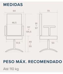Cadeira Presidente BLM 5008 P - Girocenter Import