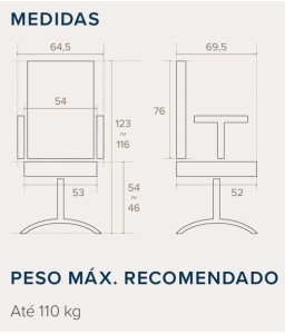 Cadeira Presidente para Escritório Premium - Bege
