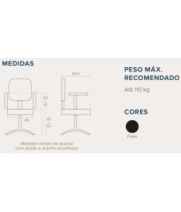 Cadeira Executiva Tecido Back System Com Braço NR 17 - Blume Office