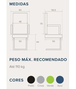 Cadeira Fixa Cromada BLM 191 F - Blume Office
