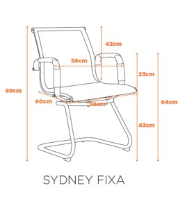Cadeira Fixa Aproximação Sydney Fratini - Ideal para Consultórios e Clínicas