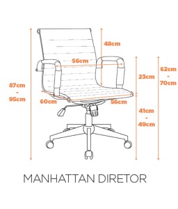 Cadeira Manhattan Diretor - Preta